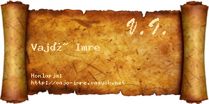 Vajó Imre névjegykártya